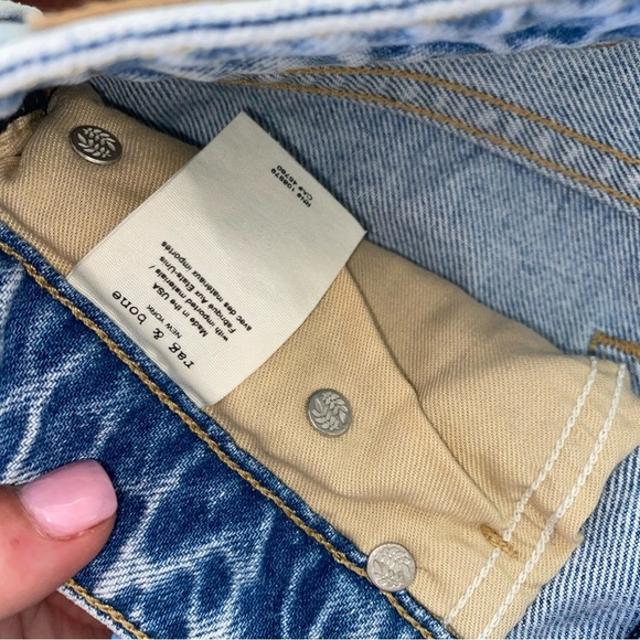 Rag & Bone Blue Denim Shorts MAYA WALKING SHORTS - Picture 8 of 9